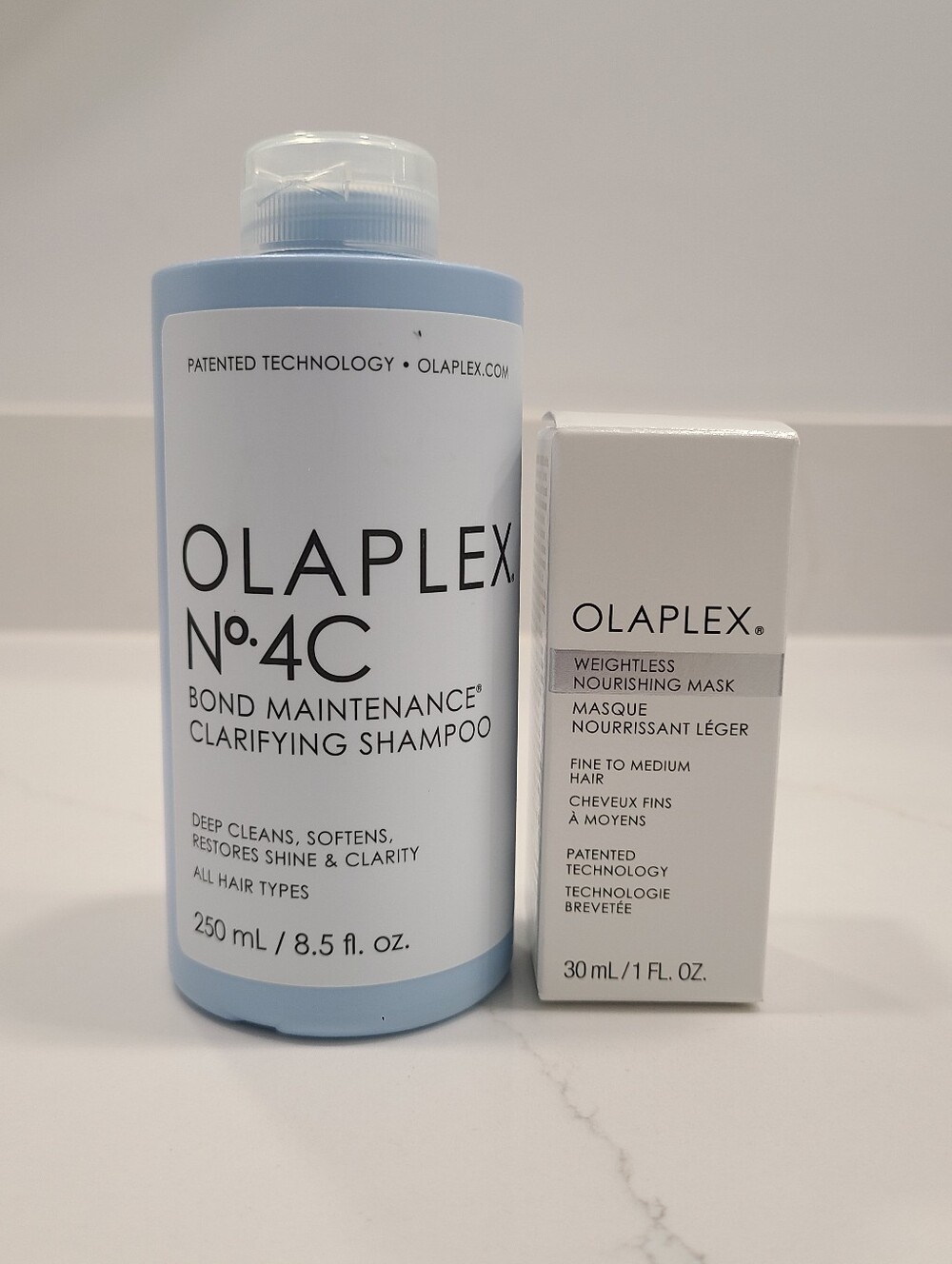 Olaplex Hair Duo: No. 4C Clarifying Shampoo & Weightless Mask Bundle